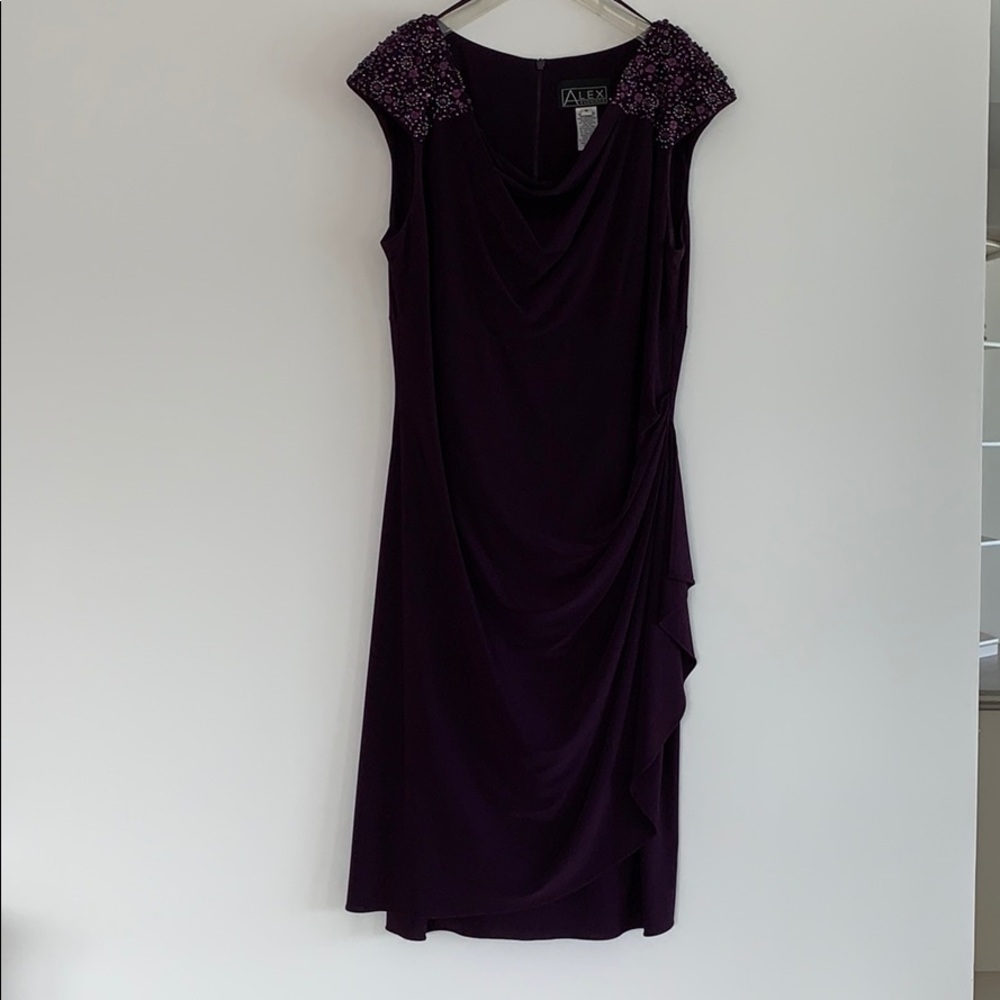 Stunning cocktail dress with beaded shoulders